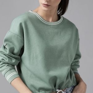 Roadster Women Sea Green Solid Sweatshirt